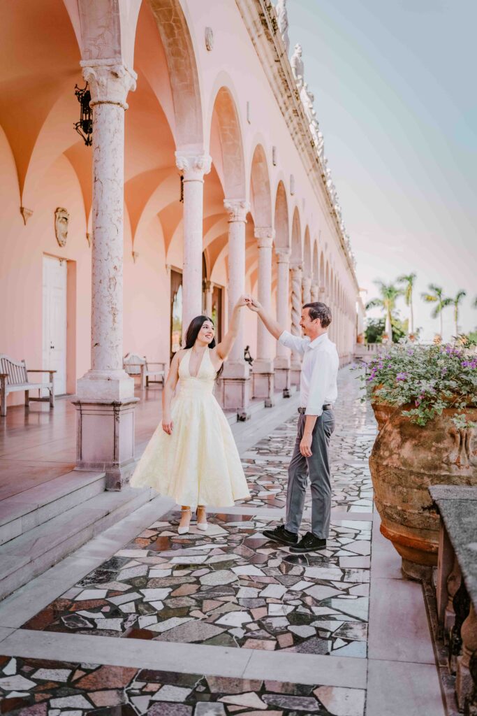 man spinning woman at the ringling museum